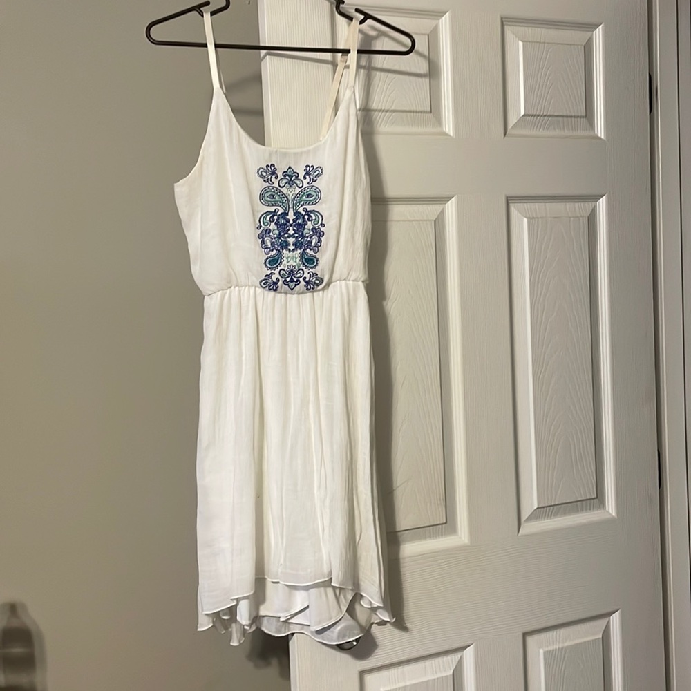Beautiful white paisley embroidered dress